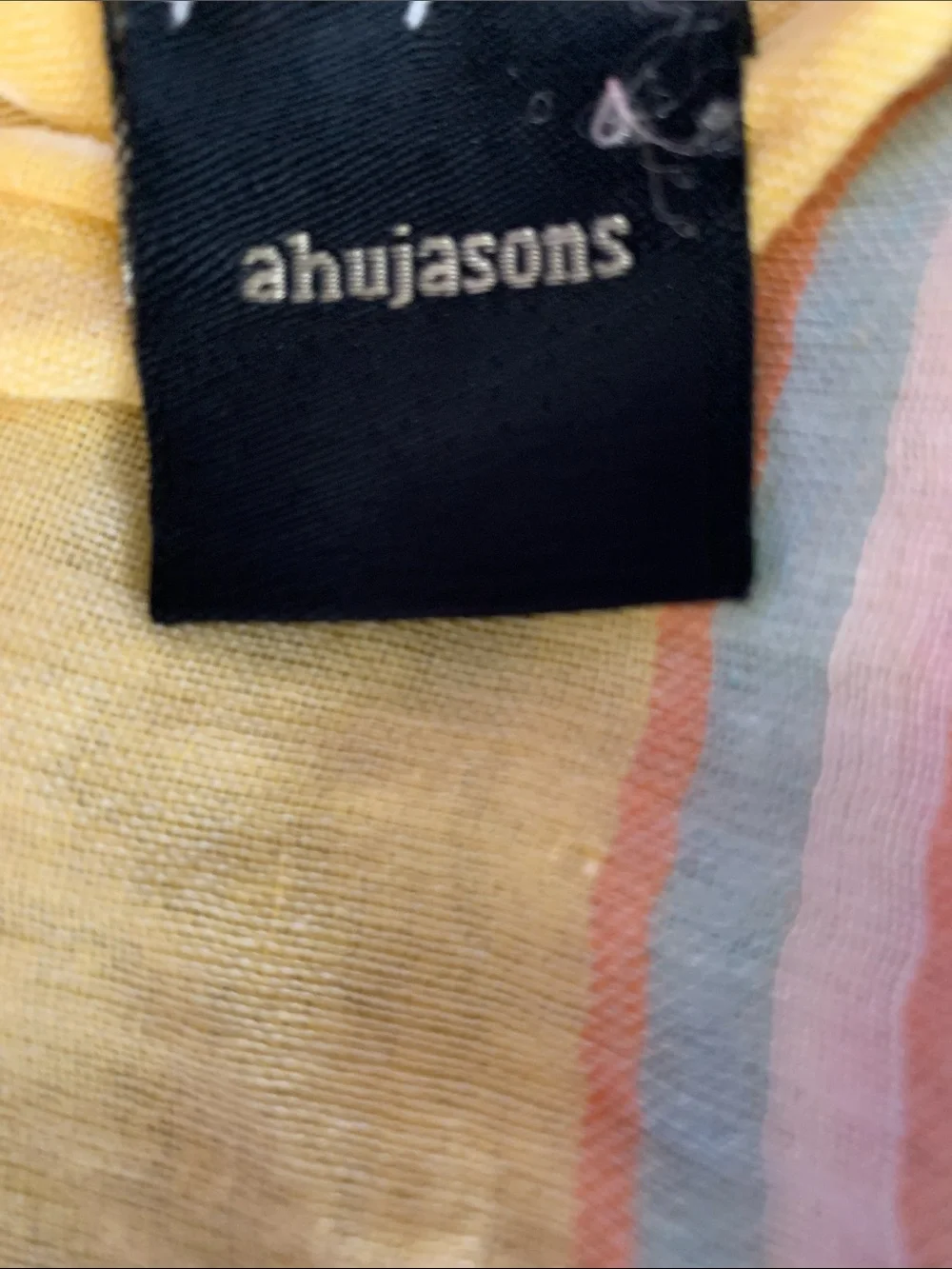 Scarf yellow stripe